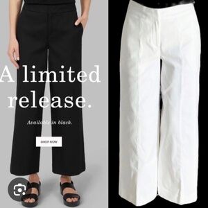 Everlane bone structured wide leg trouser 6 nwot